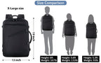 MATEIN 40L Carry On Travel Backpack Expandable Weekender Bag Black