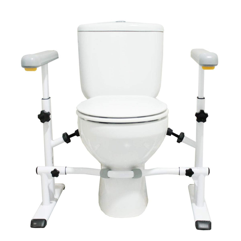 KMINA - Toilet Safety Rails for Seniors (330 lbs), Toilet Safety Frame with
