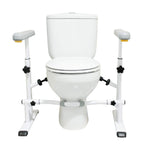 KMINA - Toilet Safety Rails for Seniors (330 lbs), Toilet Safety Frame with