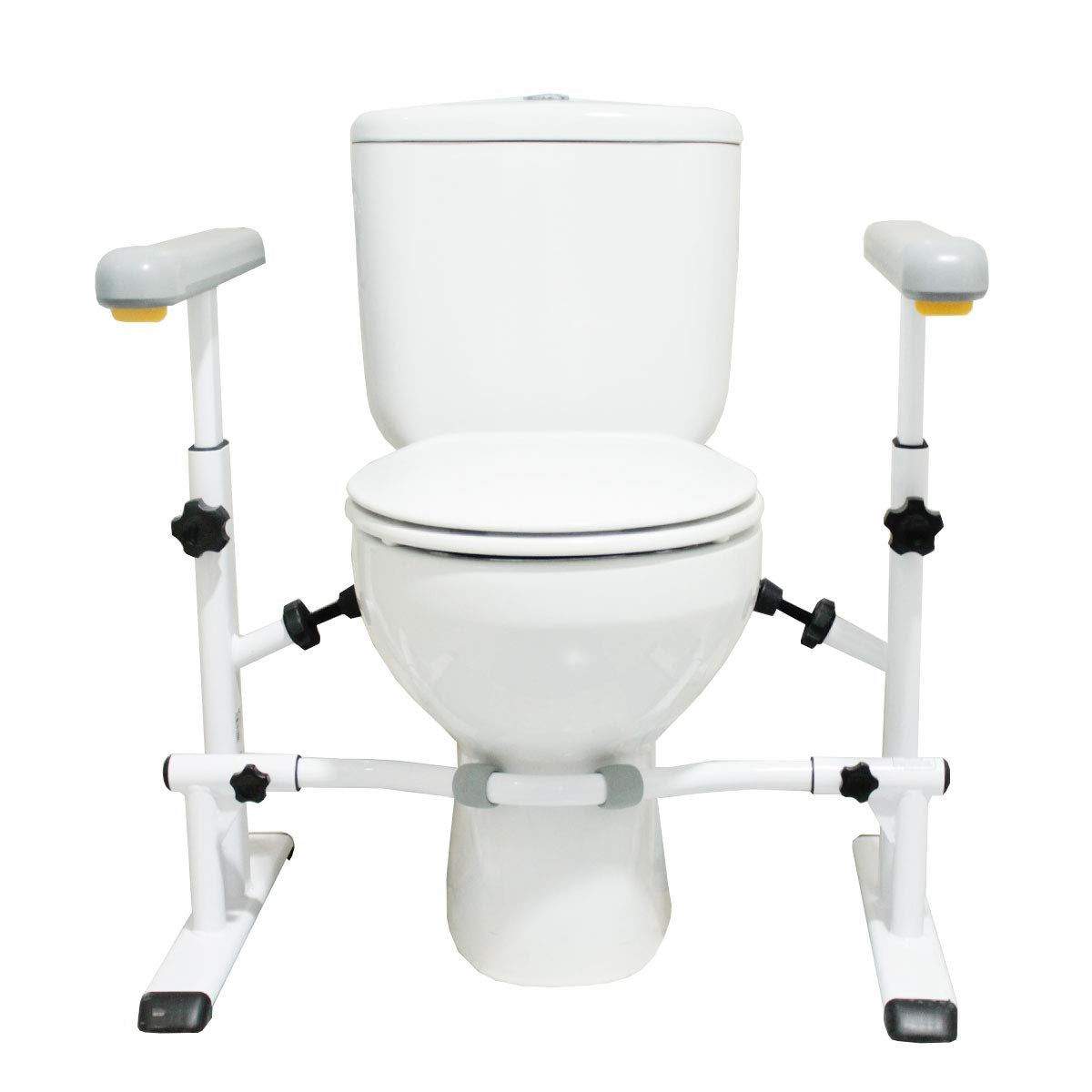 KMINA - Toilet Safety Rails for Seniors (330 lbs), Toilet Safety Frame with