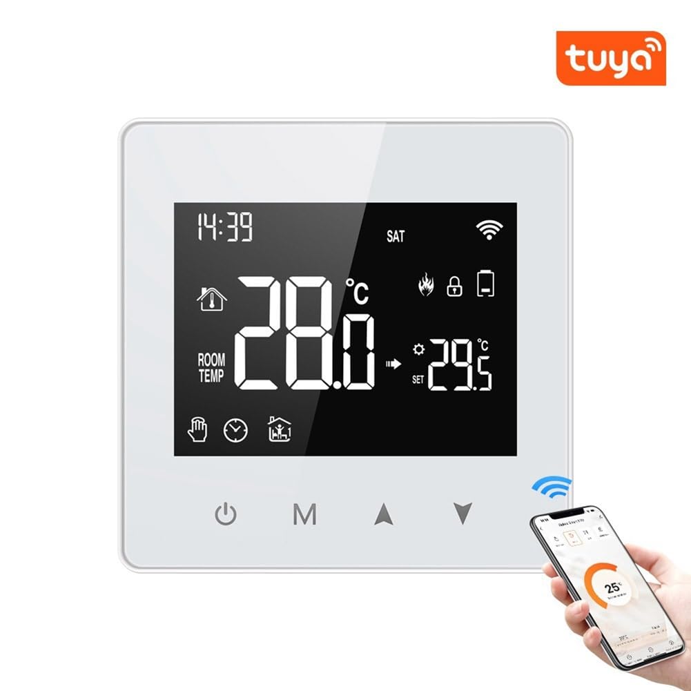 Yaregelun Tuya Wifi Thermostat Smart Home Battery Powered Temperature Controller