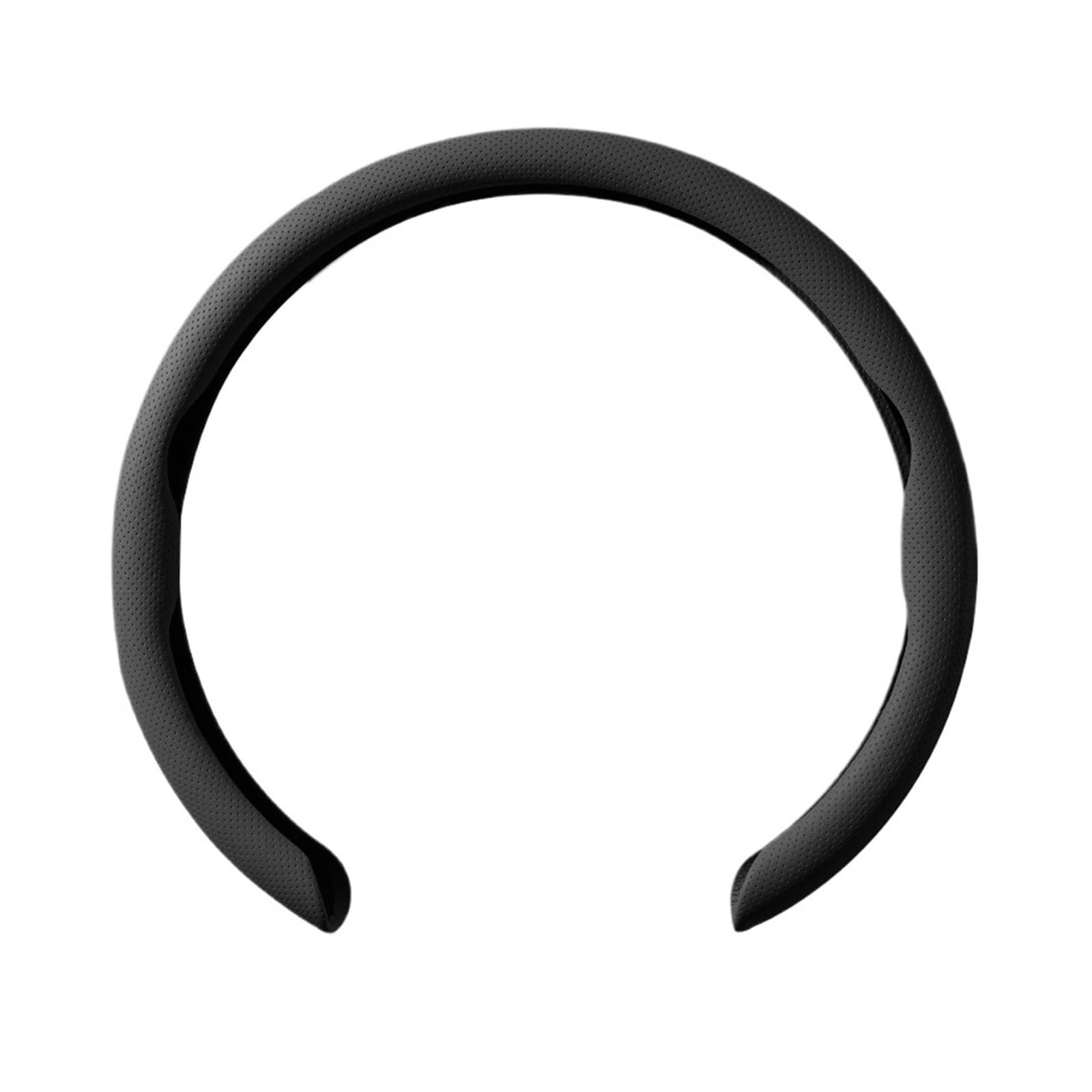 Suede Steering Wheel Cover 15 inch Tesla Model 3 Y S Ultra Thin Black Anti Slip