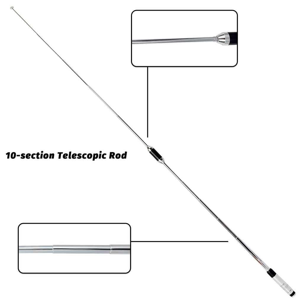 TWAYRDIO RH770 2meter 70cm UHF/VHF BNC Telescopic Antenna Handheld Two Way Radio Extendable Retractable Antenna for Kenwood Uniden Icom Walkie Talkie