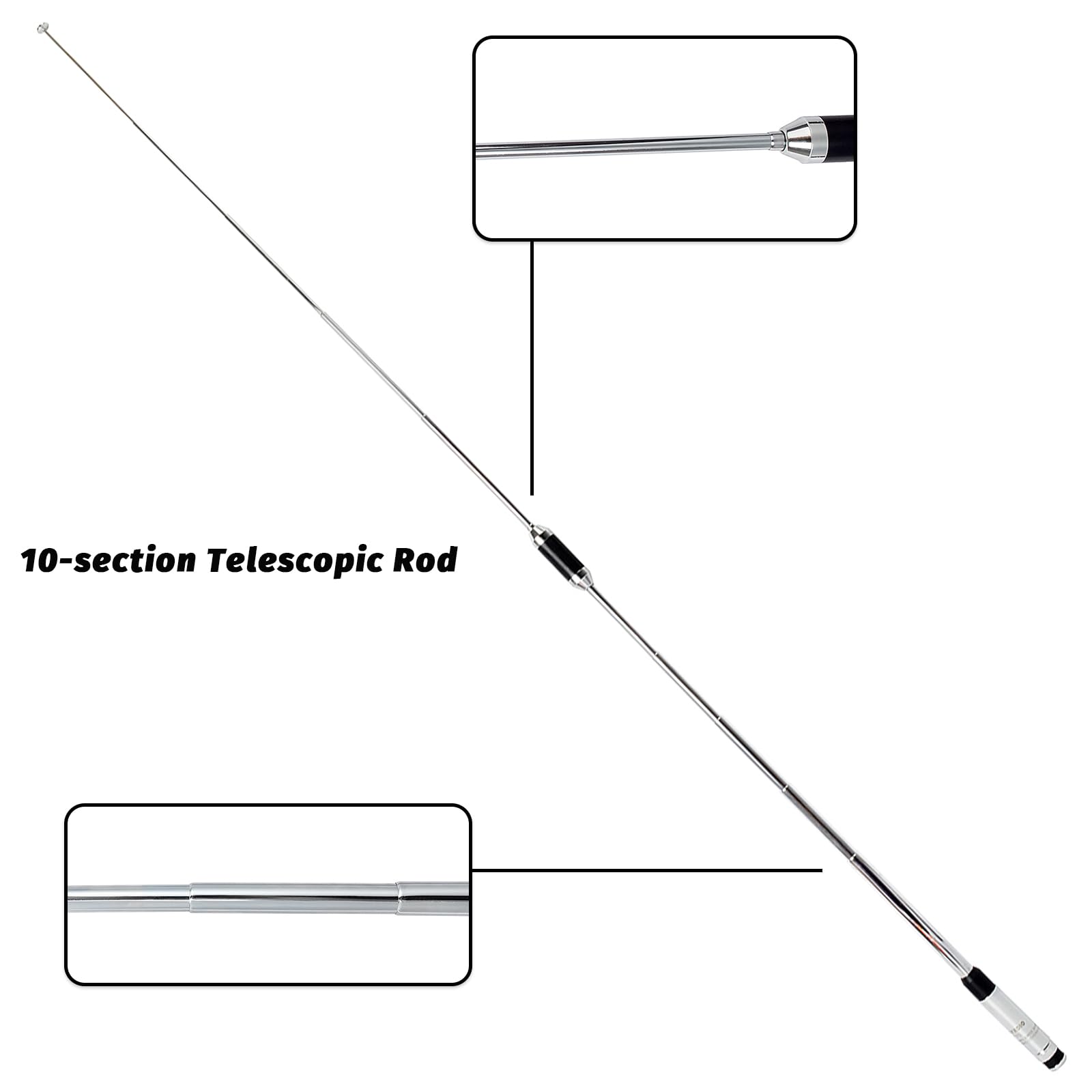 TWAYRDIO RH770 2meter 70cm UHF/VHF BNC Telescopic Antenna Handheld Two Way Radio Extendable Retractable Antenna for Kenwood Uniden Icom Walkie Talkie