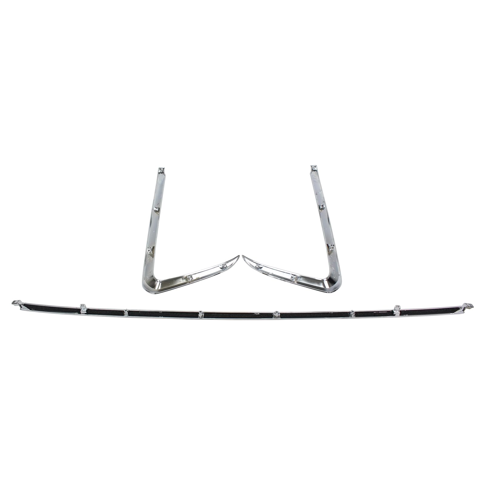 Roneeson 3Pcs Front Left Right and Center Bumper Trim Molding Chrome for Mazda