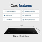 SPOTMINDERS Wallet Tracker Card Apple Find My Rechargeable IP68 Slim
