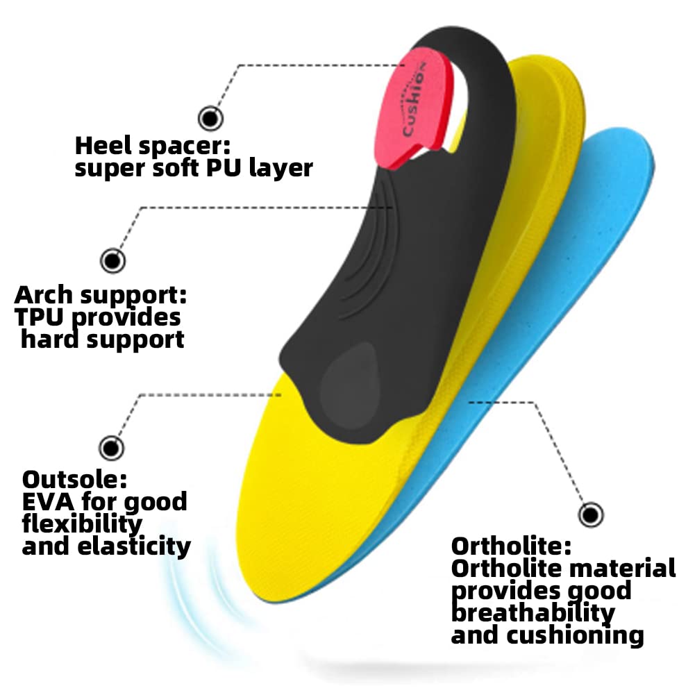 VALSOLE Heavy Duty Orthotic Insoles Plantar Fasciitis Arch Support for Men Women