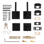 Kwikset Halifax Keyed Entry Lever and Deadbolt Combo, Matte Black