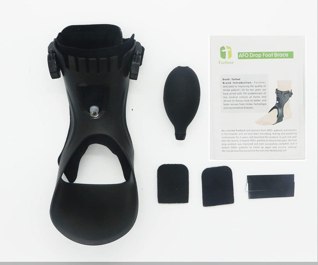 Furlove Upgraded AFO Drop Foot Brace, Medical Foot Up Ankle Foot Orthosis