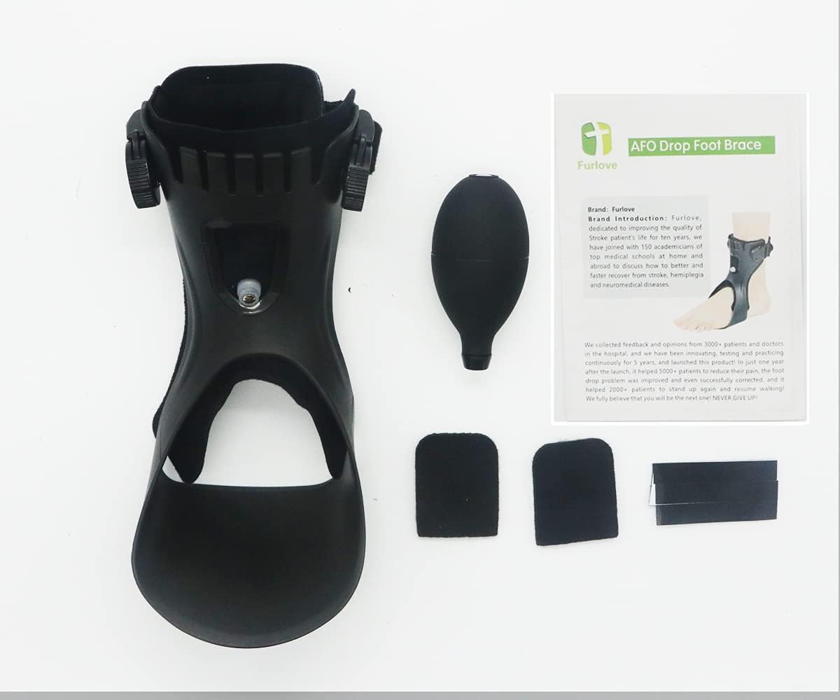 Furlove Upgraded AFO Drop Foot Brace, Medical Foot Up Ankle Foot Orthosis
