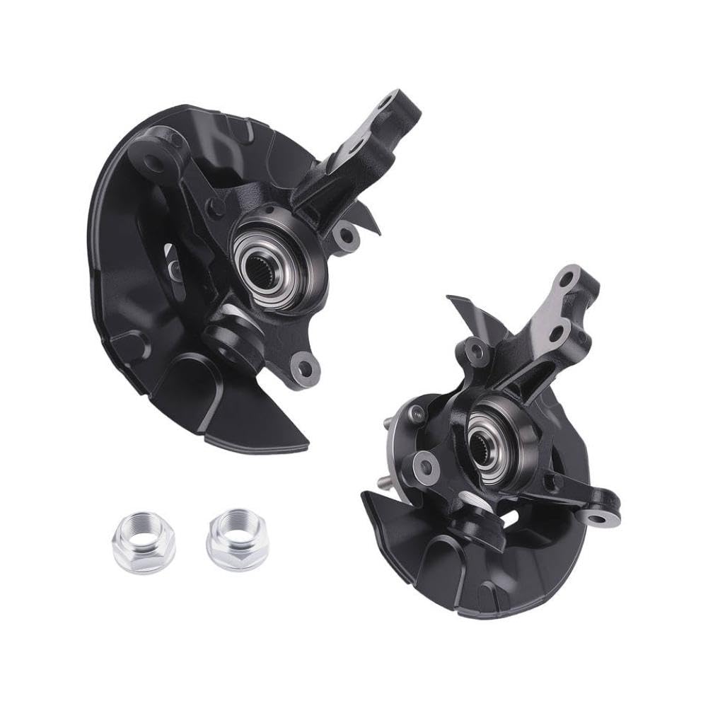 Pair Front Wheel Hub Bearing and Steering Knuckle Compatible with KA698388