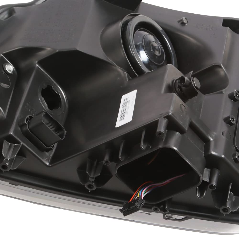BoardRoad Projector Headlights Headlamps Black Fits 2016-2017 Ford Explorer