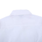 Bienzoe White Girls Cotton Blouse: Short Sleeve Wrinkle-Free School Uniform