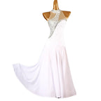 FCDDQM Ballroom Dance Dresses for Women Modern Waltz Tango Dress Sleeveless