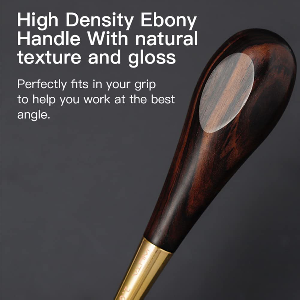 WUTA Stitching Awl Diamond Shape Awl Ebony Blackwood Handle Leather Craft Sewing