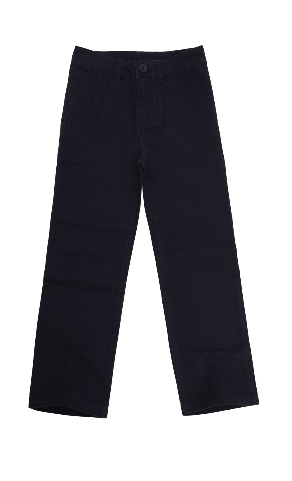 Bienzoe Boys School Uniform Pants: Kids Adjustable Waist Cotton Regular Slacks
