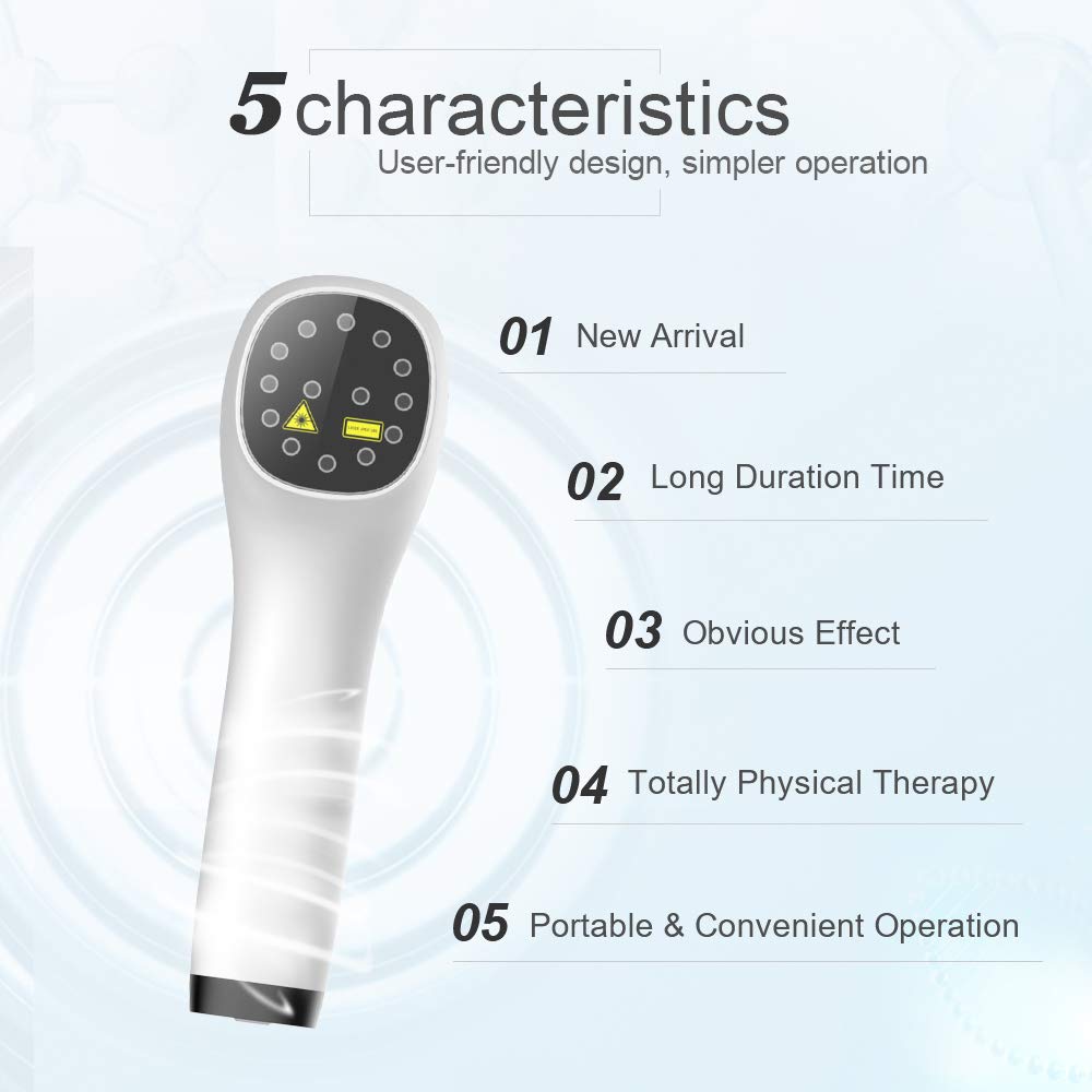 YJT Cold Laser Therapy Device, Red Light Therapy Device for Pain Relief, Ideal