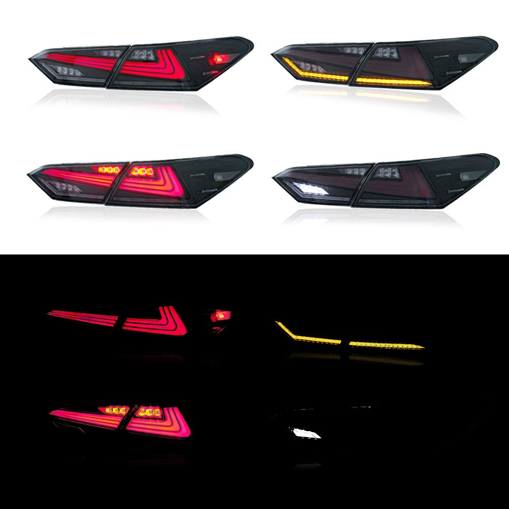 inginuity time LED Tail Lights For Toyota Camry 2018 2019 2020 2021 2022 Smoked