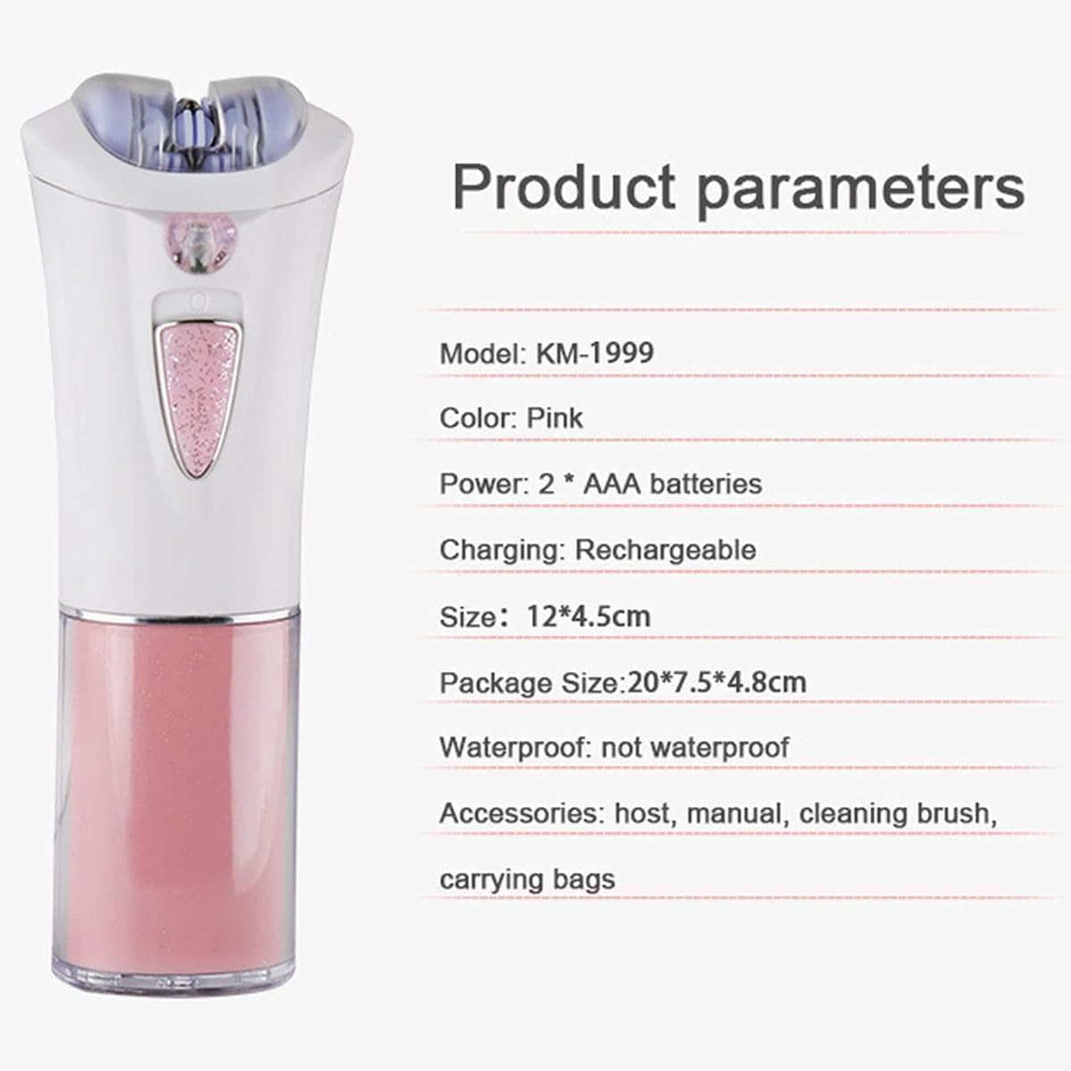 Face Hair Remover, New 2026 Model - Gentle, Pain-Free, Battery Operated - Pink,