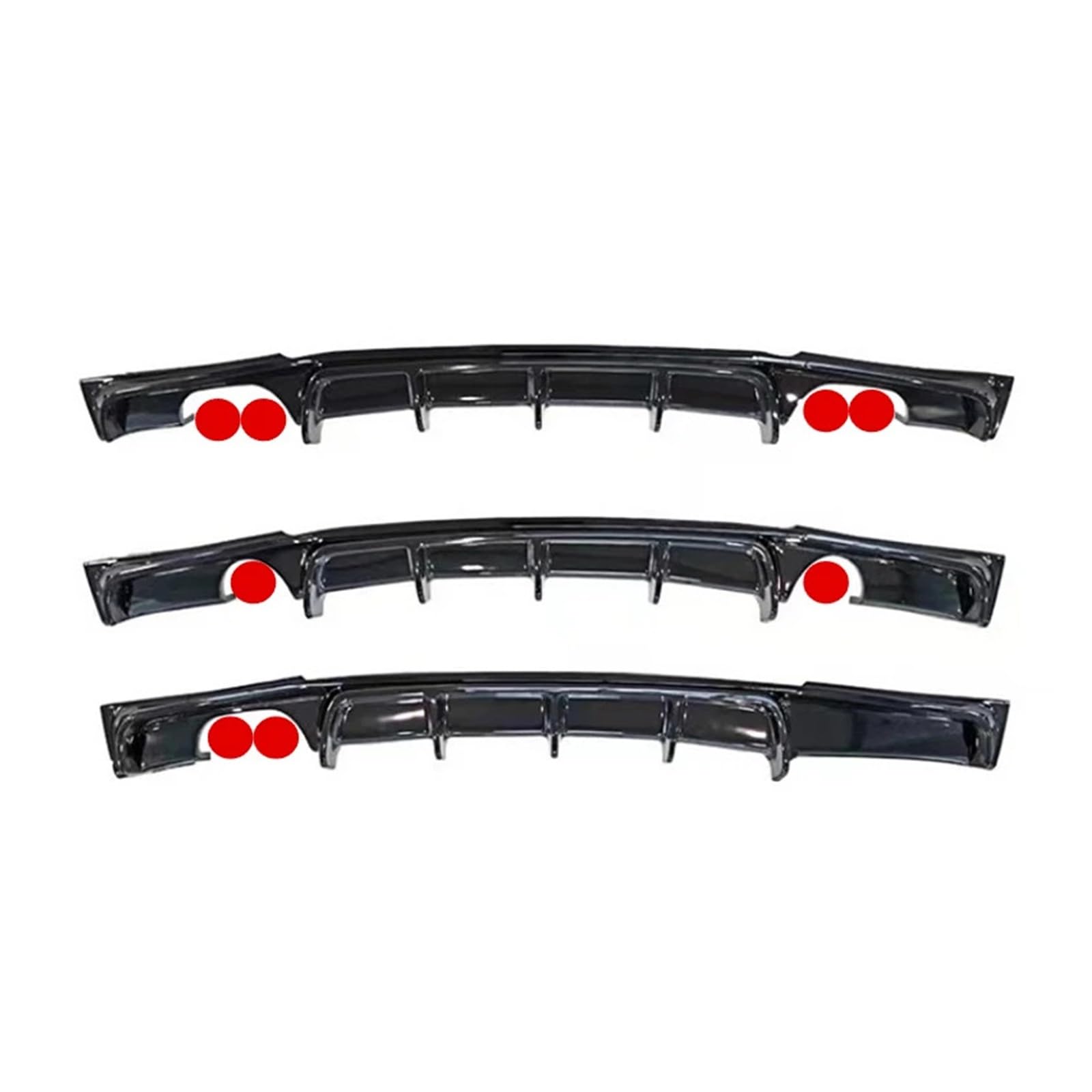 BMW 3 Series F30 Rear Bumper Diffuser Spoiler MT MP 2013-2019 W/ Brake Light