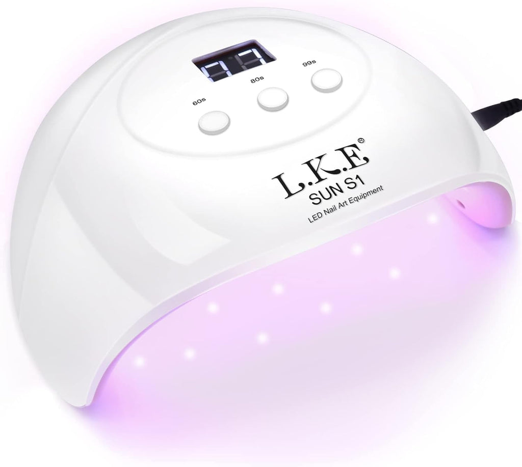 Wisdompark 72W UV LED Nail Lamp, UV Light for Gel Nails with 15 Beads Curing