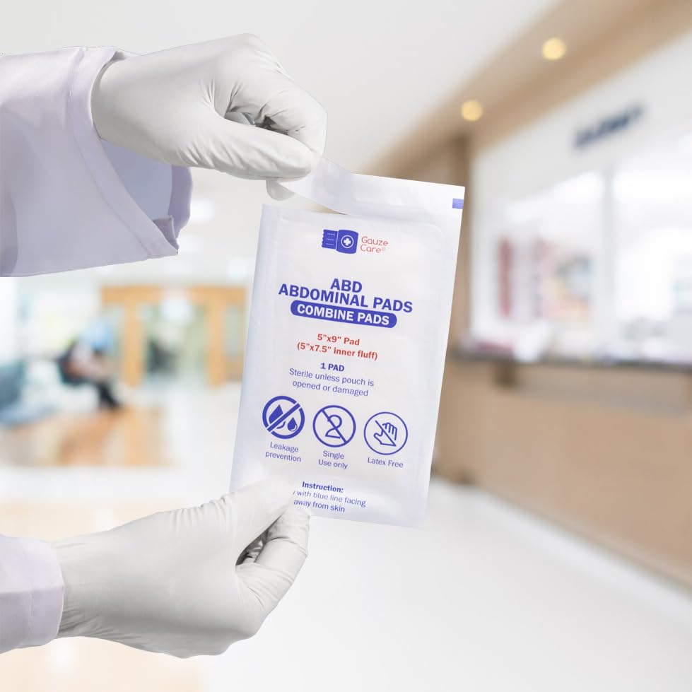 20-Pack GauzeCare Sterile Abdominal Pads 5x9 inch | Extra Absorbent & Thick,