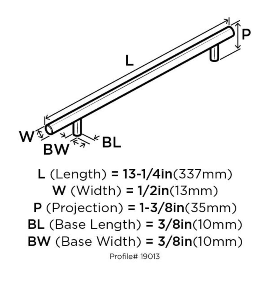 4 Pack Amerock | Cabinet Pull | Golden Champagne | 10-1/16 inch (256 mm) Center