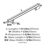 4 Pack Amerock | Cabinet Pull | Golden Champagne | 10-1/16 inch (256 mm) Center