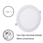 4 Pack HMINLED 8 Inch 18Watt Ultra Thin Round LED Recessed Panel Spot Lighting,