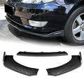 EPARTS Universal 3 Pieces Style Carbon Fiber Look ABS Front Bumper Lip Spoiler