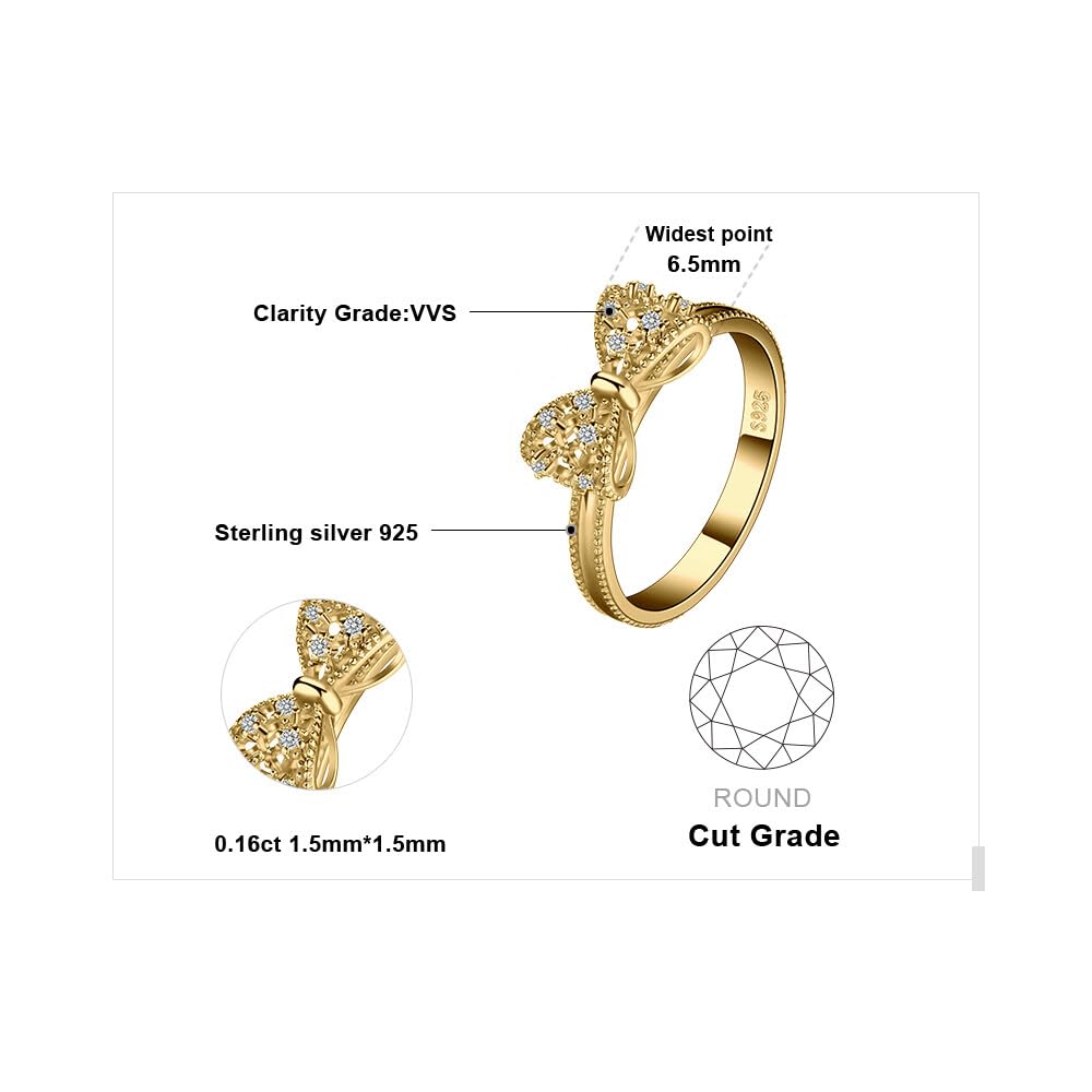 JewelryPalace  Size 8 14k Yellow Gold Plated 925 Sterling Silver Rings for