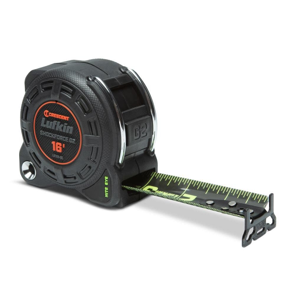 Lufkin Crescent Shockforce G2 Nite Eye 25-ft Tape Measure- L1225B-02