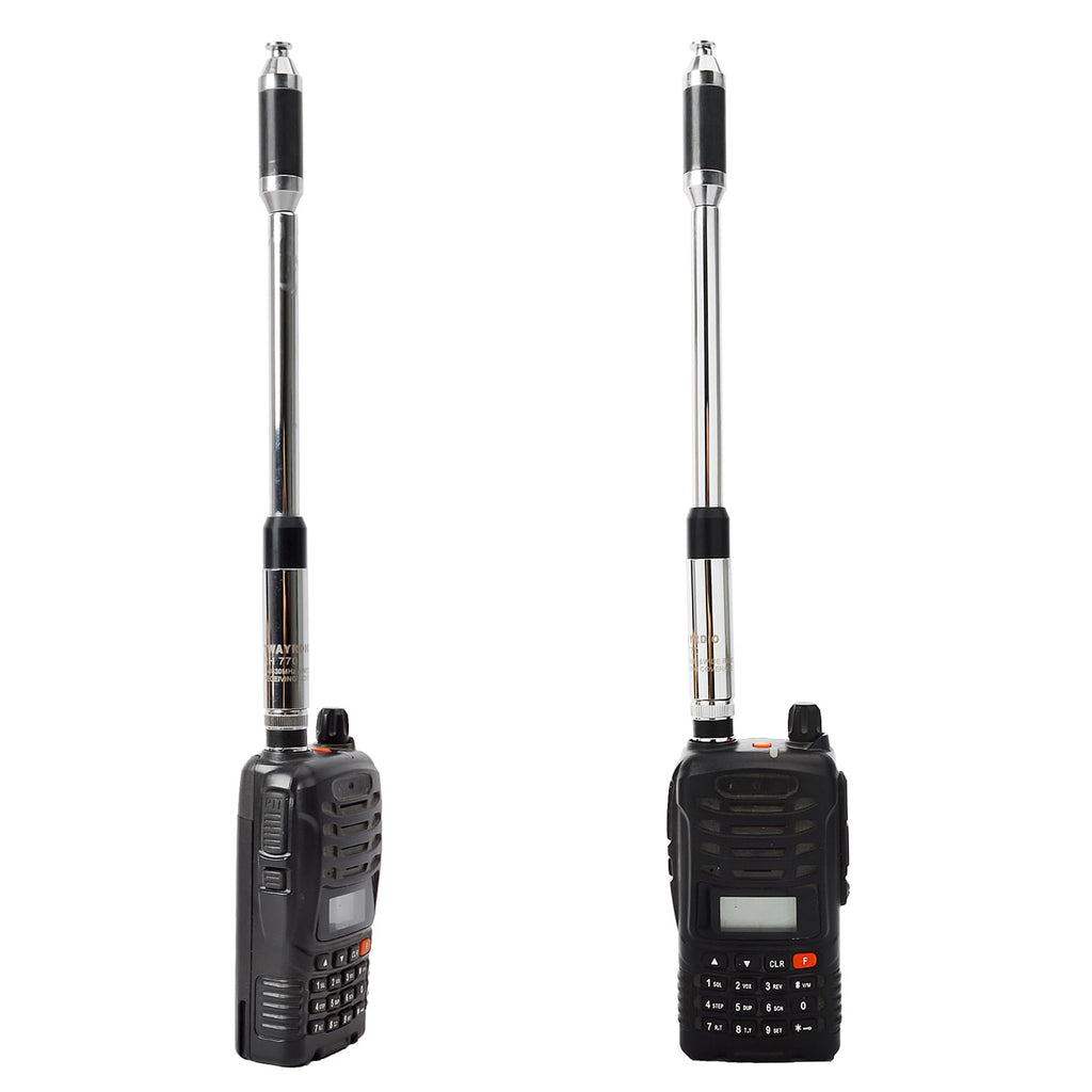 TWAYRDIO RH770 2meter 70cm UHF/VHF BNC Telescopic Antenna Handheld Two Way Radio Extendable Retractable Antenna for Kenwood Uniden Icom Walkie Talkie