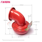FARBIN Super Loud 12V Horns,Loud Raging Bull Sound Electric Horn,Air Horn Raging