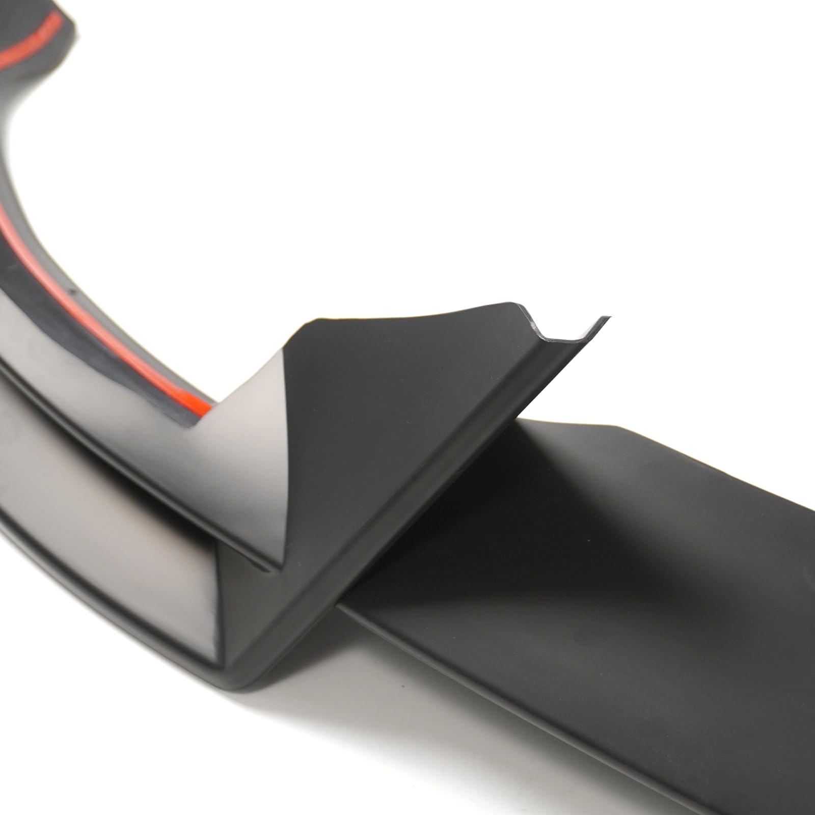Front Lip Splitter 3PCS V Style Bumper Spoiler Matte Black for Tesla Model 3