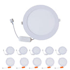 4 Pack HMINLED 8 Inch 18Watt Ultra Thin Round LED Recessed Panel Spot Lighting,