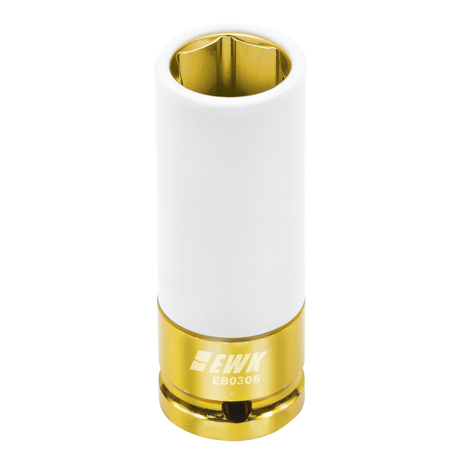 EWK 1/2 Inch Drive 19mm Lug Nut Socket, Thin Wall Impact Wheel Socket With Non
