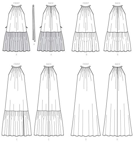 McCall's Patterns McCall's Learn Women's Neck Strap Dress, Sizes 16-22 Sewing