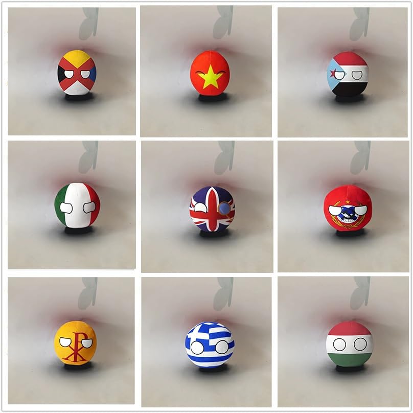 Country Ball Germany Plush Toy 3.7" Countryballs Stuffed Doll DE1