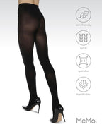 MeMoi 2 Pack Perfectly Opaque Tights, Microfiber Control Top Tights, Comfortable