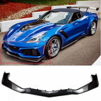 3PCS Front Lip Spoiler Splitter for Chevrolet Corvette C7 ZR1 Bumper 2017-2019
