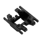 INJORA Black Coating Brass Skid Plate Transmission Mount for 1/18 RC Crawler