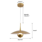 Fulesi Vintage Led Pendant Light Farmhouse Gold Metal Ceiling Lights Mid Century Modern Pendant Lighting Industrial Large Pendant Light for Kitchen Island Bedroom