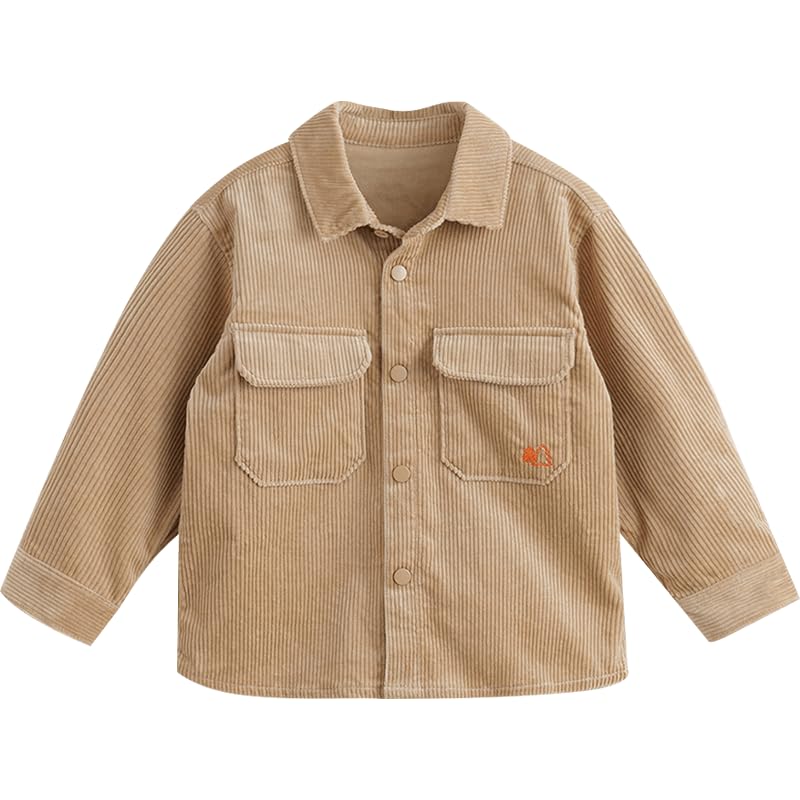 marc & janie Boys Outdoor Corduroy Shirt Cotton Button Down Shirt Loose Soft
