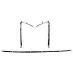 Roneeson 3Pcs Front Left Right and Center Bumper Trim Molding Chrome for Mazda