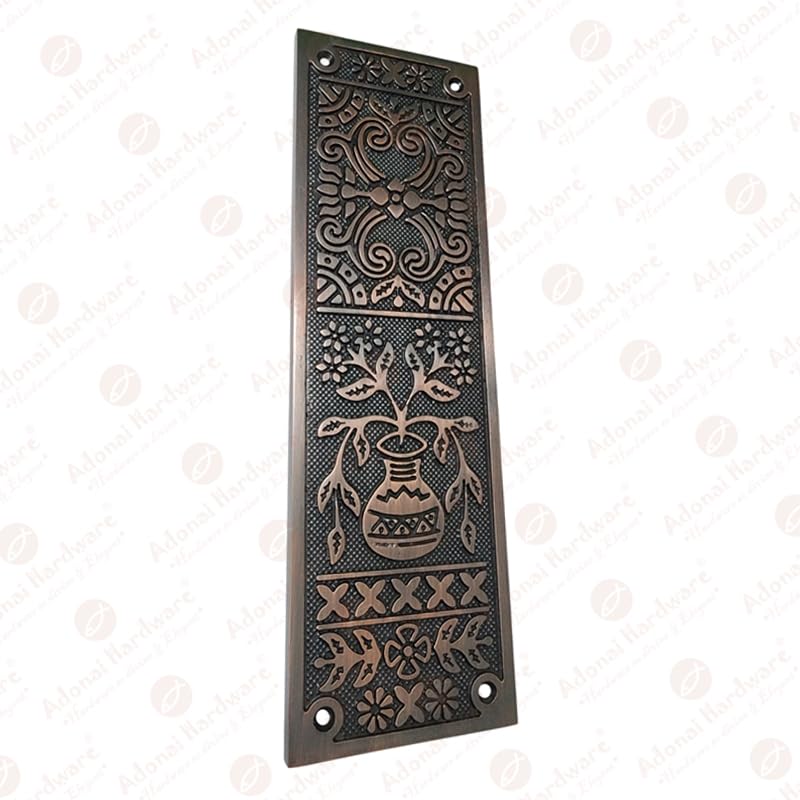 Adonai Hardware Decorative Aluminium Push Plate (10 Inch "Melchizedek" x 2 Pack,