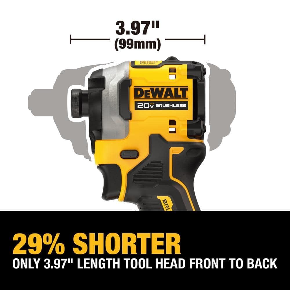 DEWALT ATOMIC 20V MAX 1/4 in. Brushless Cordless Impact Driver Kit with Battery