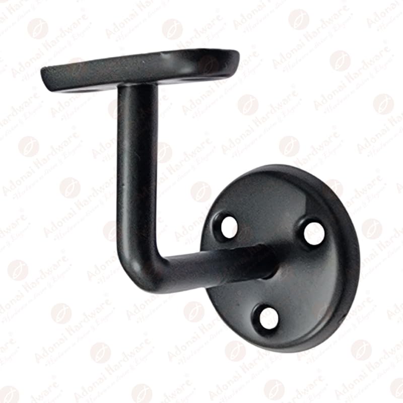 Adonai Hardware Izrahiah Medium Antique Wrought Iron Sturdy Handrail Brackets