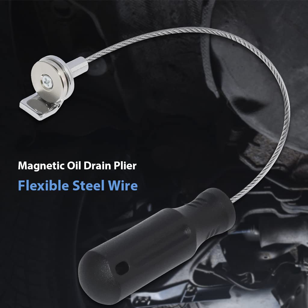 FIRSTINFO F3951 Magnetic Oil Drain Plug Remover Tool Wrench, Anti Scald Magnetic