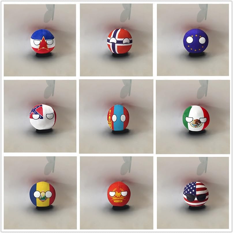 Country Ball Germany Plush Toy 3.7" Countryballs Stuffed Doll DE1
